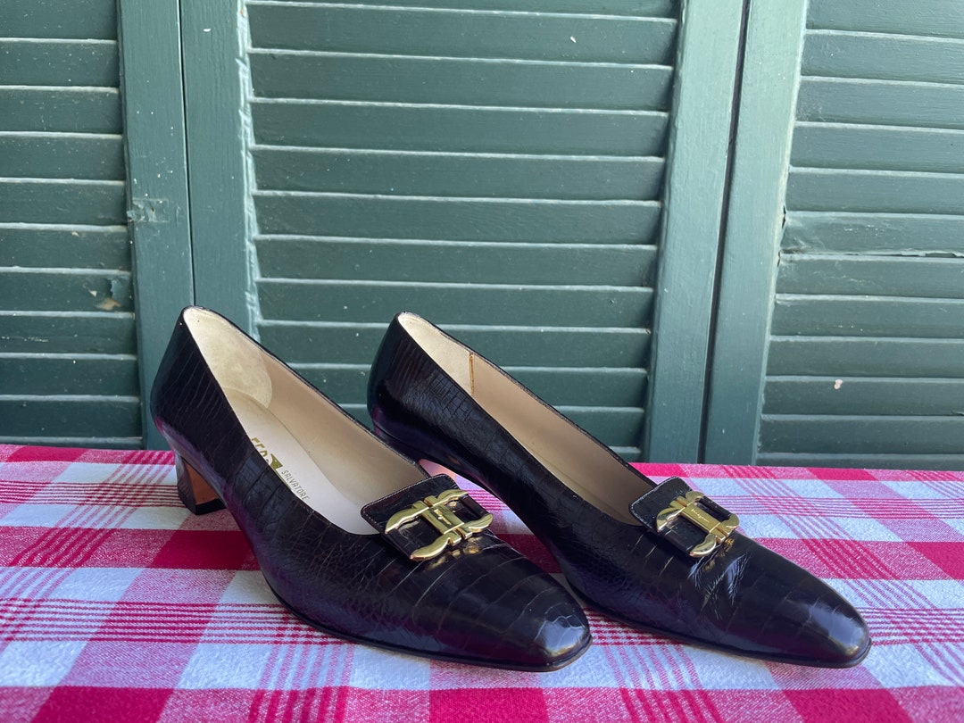 Ferragamo Women's Heels, Vintage Ferragamo Shoes, Size 9 1/2