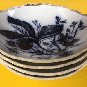 Antique Blue and White Fruit Bowls, P. Regout & Co, Maastricht, Fruit