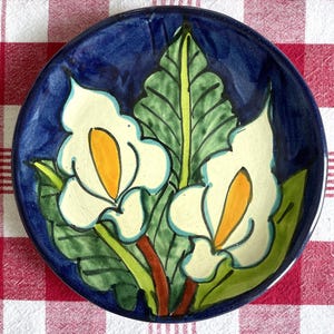 Vintage Decorative Plate, Wall Hanging, Mod Floral Plate