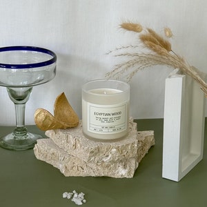 Aesthetic Designer Perfumes Scented Candle in White Frosted Jar – Unique Fragrance - Modern Elegant Home Decor - Minimalist Decor