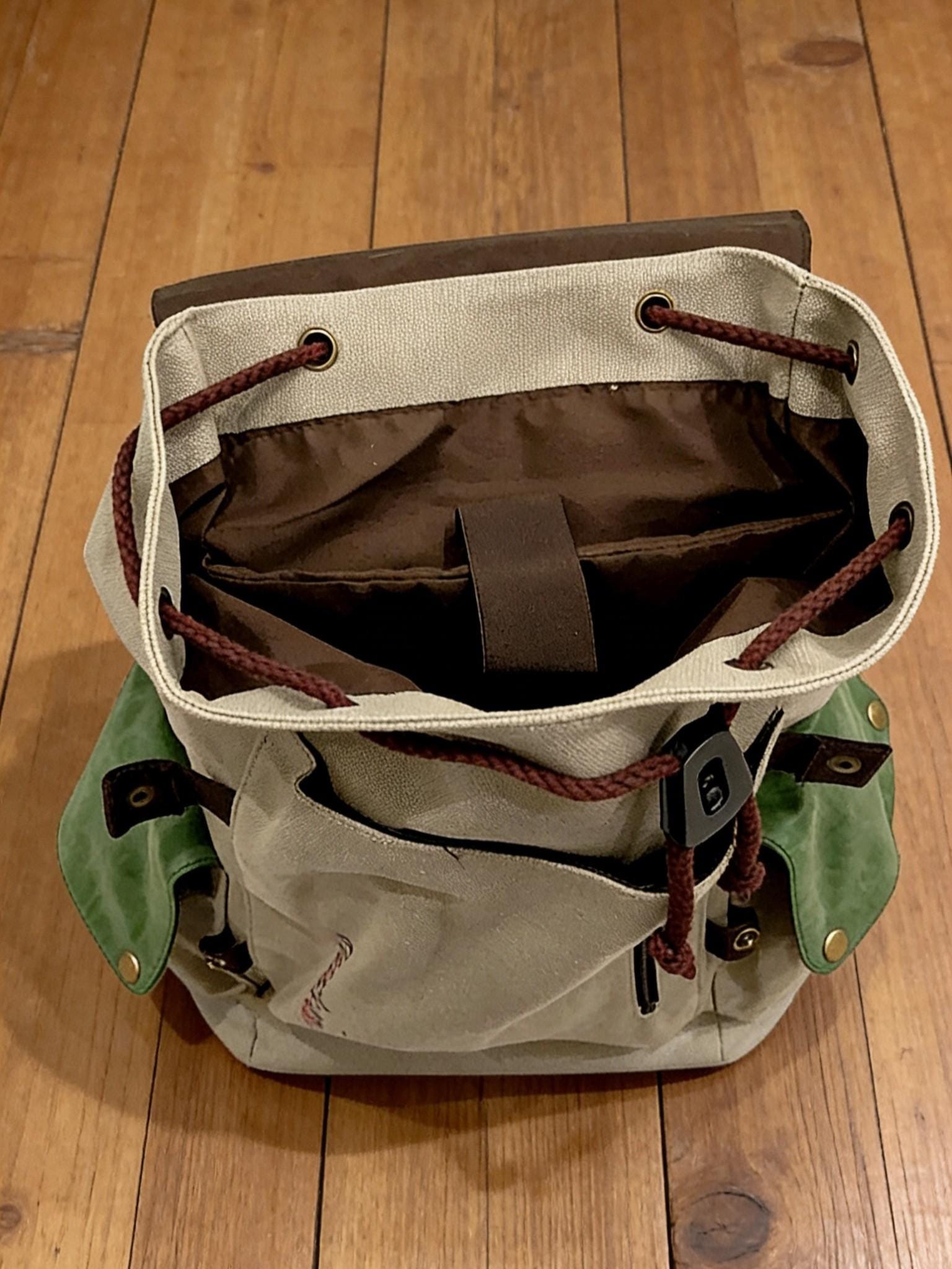 Anime-Inspired Tan Backpack RETROFIT BOSS ™️ | Retro designs ?✂️?. The retro Anime  main image 3