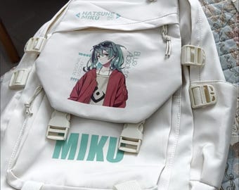 Kawaii Hatsune Miku Backpack – Cute Anime Girl Design | Vocaloid School Bag for Teens & Cosplay Fans