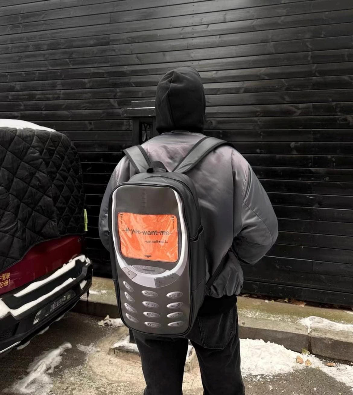 Retro Nokia 3310 Backpack, Funny Vintage Phone Bag, 90s Y2K Meme Tech Backpack, Unbreakable Nostalgic Gamer Gift, Trendy Geek Bag