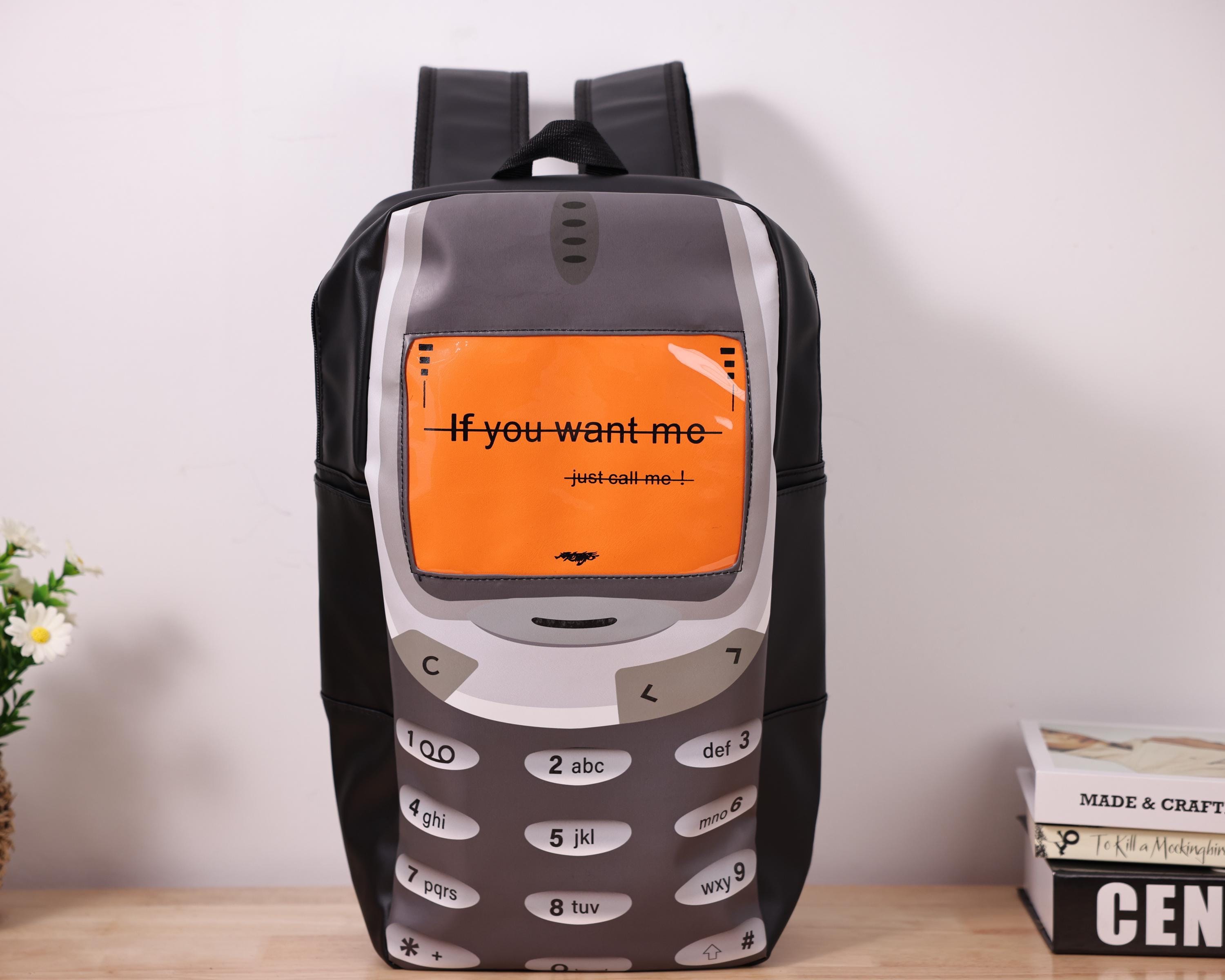 希少品 80s 90s NOKIA ノキア 企業物 ウエストバッグ ボディバッグ Retro Nokia 3310 Backpack, Funny Vintage Phone Bag, 90s Y2K Meme
