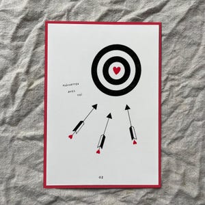 Carte et enveloppes, Illustration minimaliste à offrir à la Saint-Valentin