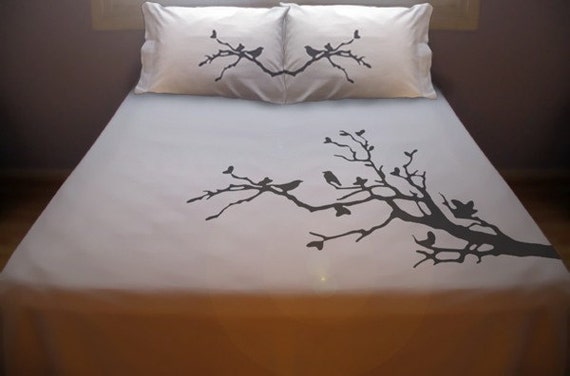 Tree Branch Bedding Love Birds Duvet Cover Queen King Twin Etsy