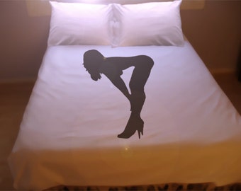 Sexy Stripper Bedding, Exotic Dancer Duvet Cover queen, king twin size 100% cotton bed sheet set, personalized custom duvet covers boy girl