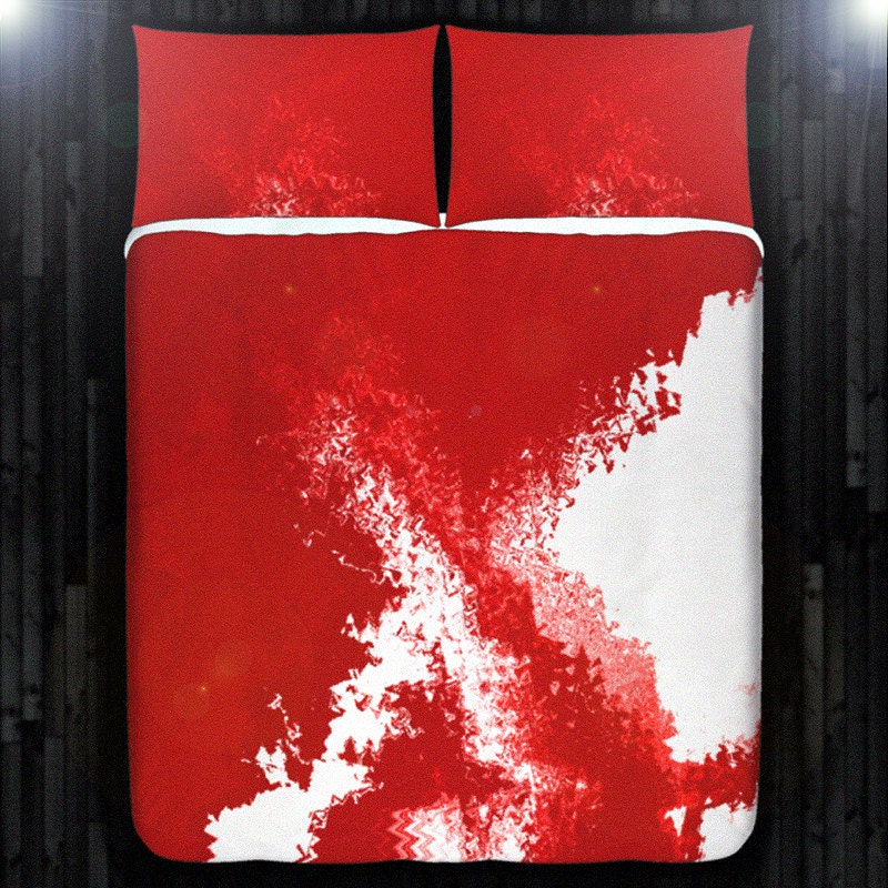 Blood Splatter Duvet Cover Blood Spatter Blanket Blood Etsy UK