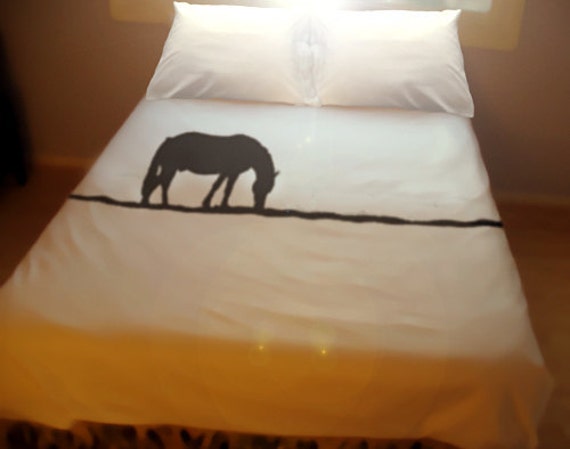 Horse Bedding Cowboy Western Duvet Cover Queen King Twin Etsy