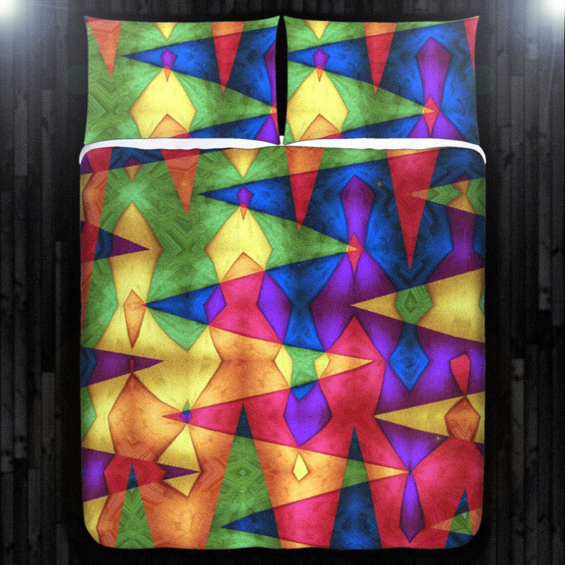 Rainbow Duvet Cover Colorful Blanket Multi Color Bedding Etsy