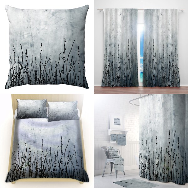 Willow Twigs Duvet Cover, Bulrush Blanket, Grass Sticks Bedding, Cattail Comforter, Twin XL Queen King Size Daybed Covers