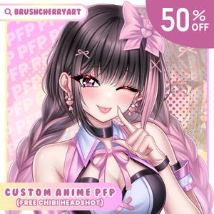 CUSTOM Pfp | Pfp Anime | PFP for Twitch | PFP Commission | Vtuber pfp | Profile Icon | Anime | Profile Picture | Pngtuber pfp | Social Media