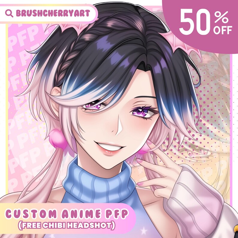 Custom Anime PFP Commission | Profile Picture - Etsy