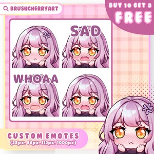 Benutzerdefinierte Twitch Emotes Oder Kick Emotes | Twitch Emote für den Streamer Twitch, Facebook, Discord | Süßer Chibi Anime Stil | Twitch Emotes, Anime