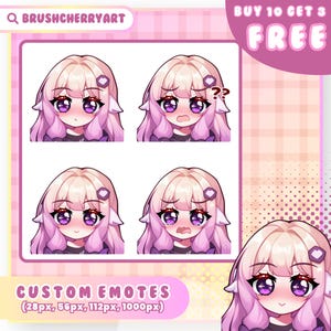 Aangepaste twitch-emotes of kick-emotes | Twitch-emote voor streamer Twitch, Facebook, Discord | Schattige chibi-animestijl | Twitch-emoties, anime