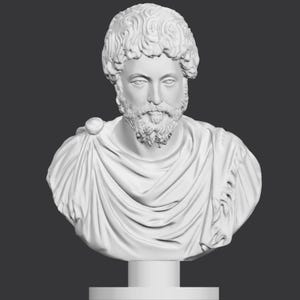 Marcus Aurelius Bust, 3D Printed Marcus Aurelius Statue, Marcus Aurelius Sculpture,  Custom 3D Printing, Size & Colour Options