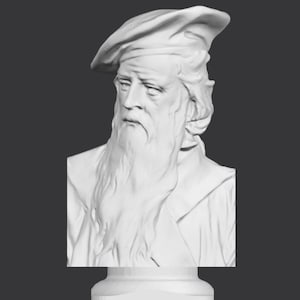 Gutenberg Bust, 3D Printed Gutenberg, Gutenberg Statue, Johannes Gutenberg Sculpture, Custom 3D Printing, Size & Colour Options,