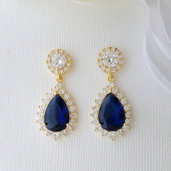 de azules y pendientes de - Etsy México