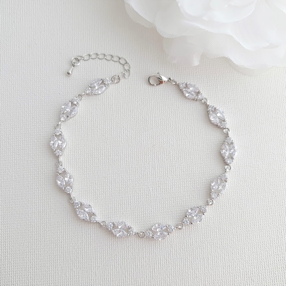 Silver bracelet for bride discount