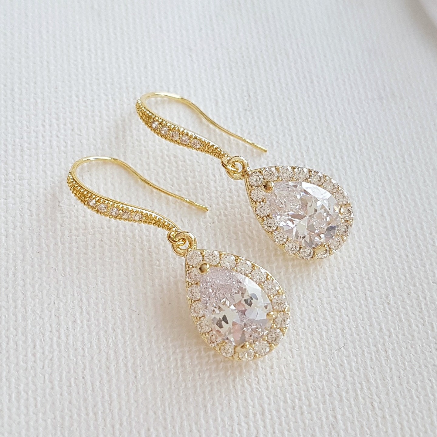 Wedding teardrop earrings deals
