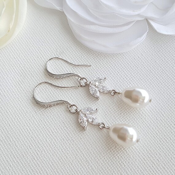 Simple drop shop earrings wedding