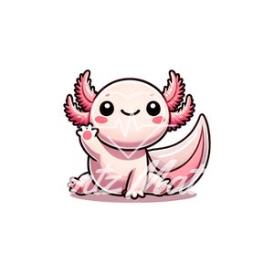 Axolotl PNG kawaii axolotl clipart Axolotl cadeau clipart bundel instant digitale download kawaii salamander clip art axolotl verjaardagsfeestje