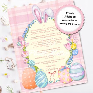 Easter Bunny Letter, Printable PDF, Fun Kids Notes, Home, Classroom, Digital Download