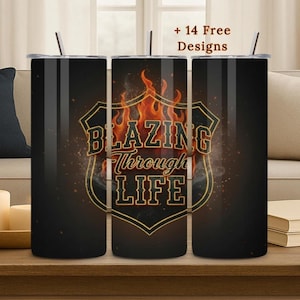 Envoltorio para vaso de bombero, PNG de 20 oz, diseño de sublimación divertido, descarga digital instantánea