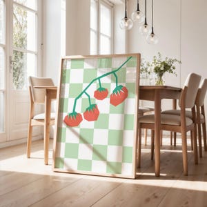 Tomato Art Print: Retro Kitchen Poster (Digital Download)