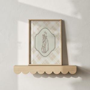 Vintage Golf Bag Poster: Playful Retro Wall Art (Digital Download)