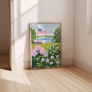 Hortensia print, East Coast print, Boston Wall Art, hortensia kunst, Nantucket Art Prints, Nancy Meyers prints, patriottische kunst, New England