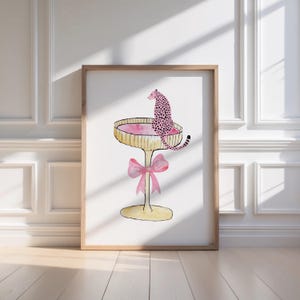 Martini Wall Art, Champagne Problems, Leopard Poster, College Apartment, Cheetah Poster, Vogue Print, Dirty Martini, Grandmillennial Art