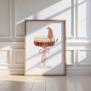 Espresso Martini Print, Leopard Poster, Espresso Martini, Cheetah Poster, College Apartment, Vogue Print, Martini Poster, Trendy Leopard