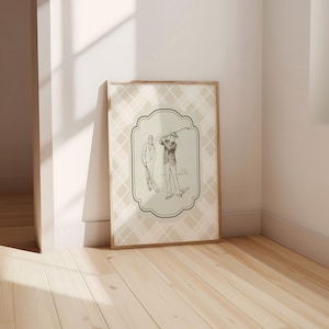 Vintage Golf Swing Poster: Playful Retro Wall Art (Digital Download)
