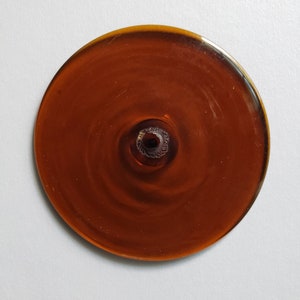 Dark Amber Rondel, Color 10, 7 cm