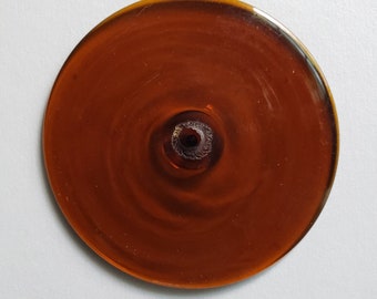 Dark Amber Rondel, Color 10, 7 cm