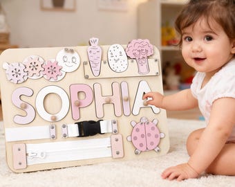 Puzzle con nome personalizzato, lavagna interattiva per bambini, puzzle per l'apprendimento precoce, decorazione per la cameretta dei bambini, regalo per il primo compleanno dei bambini, regalo per il primo Natale delle bambine