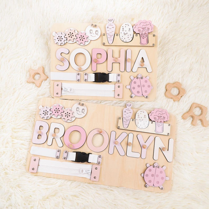 Personalized Baby Name Puzzle, Custom Kids Busy Board, Early Learning Puzzle, Baby Room Decor, Birthday Gift for Kids, Baby Shower Gift
Wide Theme Selection: From animals and vehicles to nature and space – explore our full range to suit every interest and age. Perfect for learning through play.
Gift-Ready Options:Ideal for birthdays, holidays, and special occasions. Add gift wrapping. It can also be used as a nursery decoration and is the perfect gift for any occasion!
