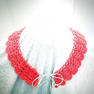 Pink Lace Collar Necklace - Romantic Style Collar - Vintage Style  -  ready to ship