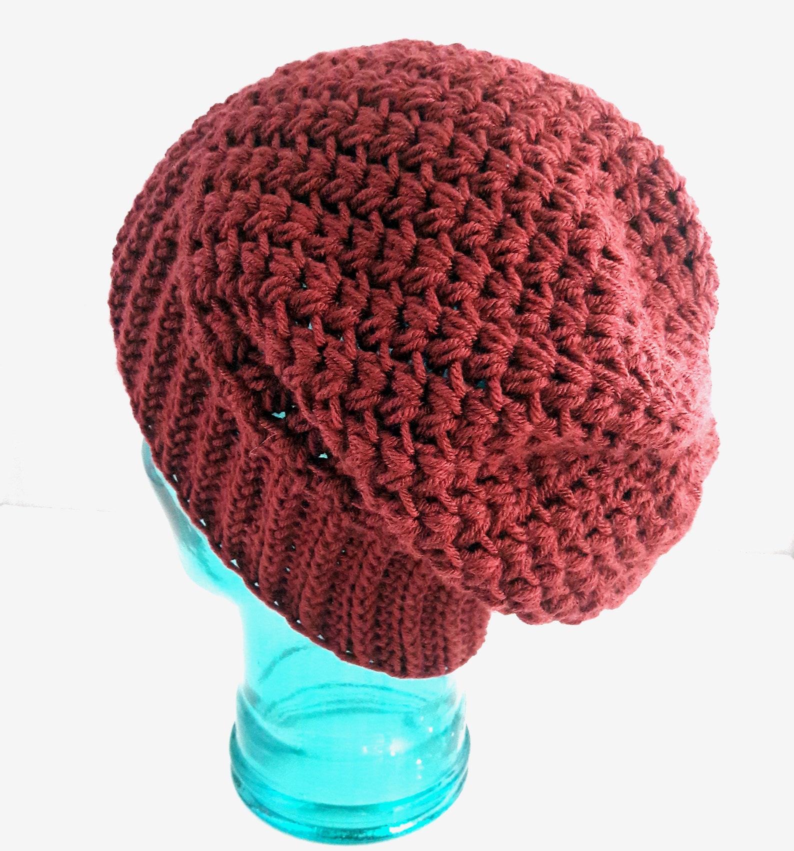 Women's Winter Slouch Hat Deep Red Maroon Burgundy Hat Etsy