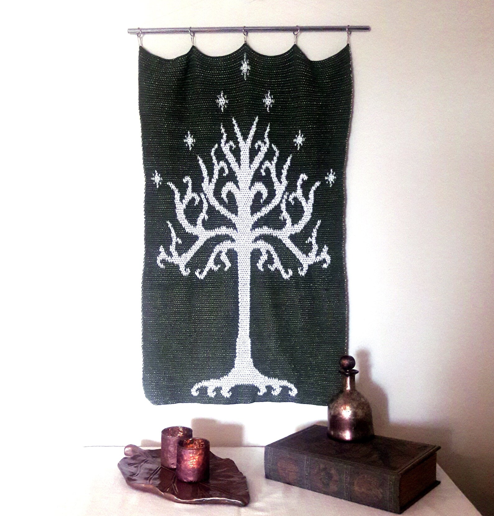 Tree of Gondor Wall Hanging, LOTR Wall Art Home Decor, White Tree