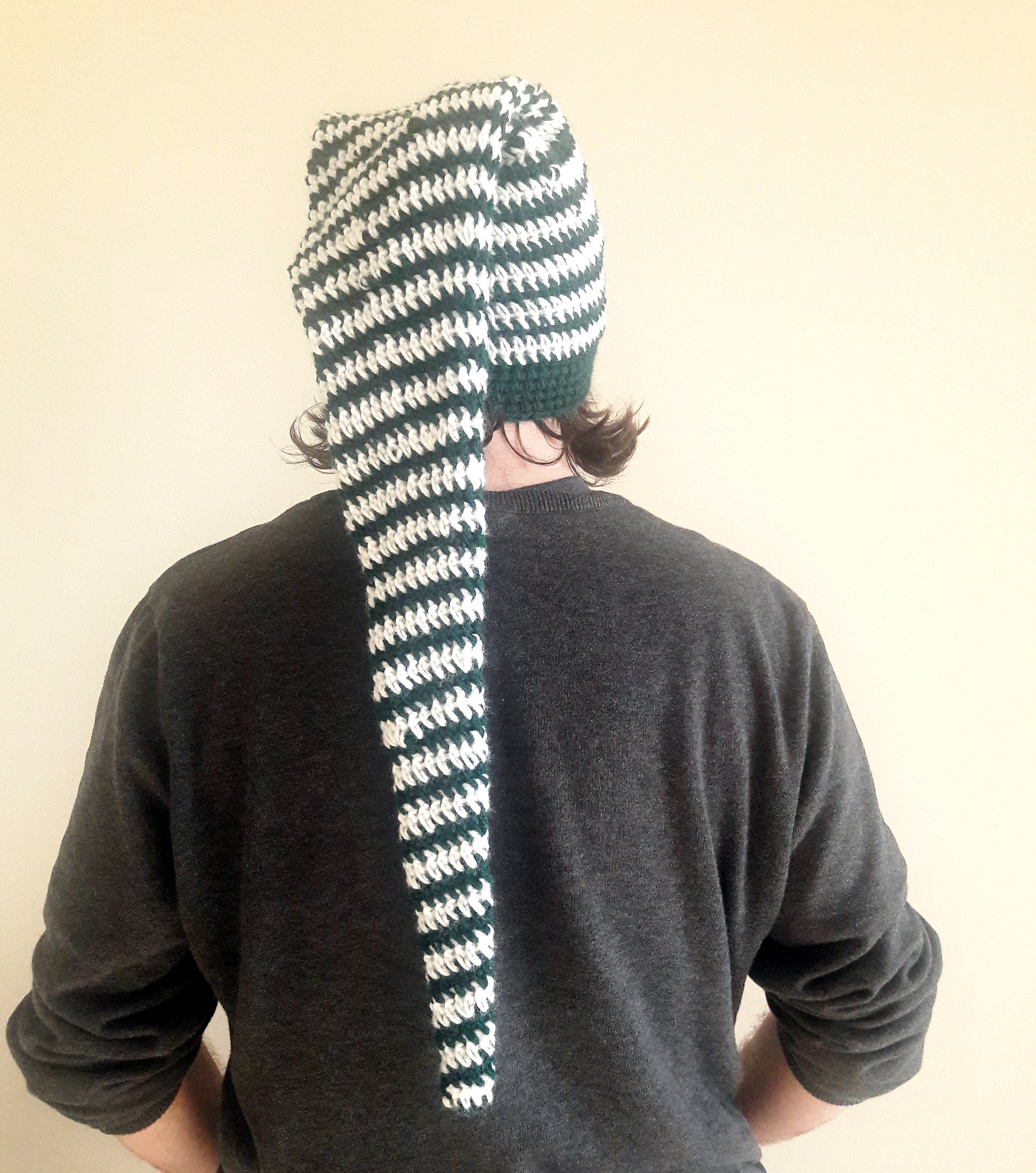 Adult Christmas Elf Hat - Striped for Festive Cheer - Made