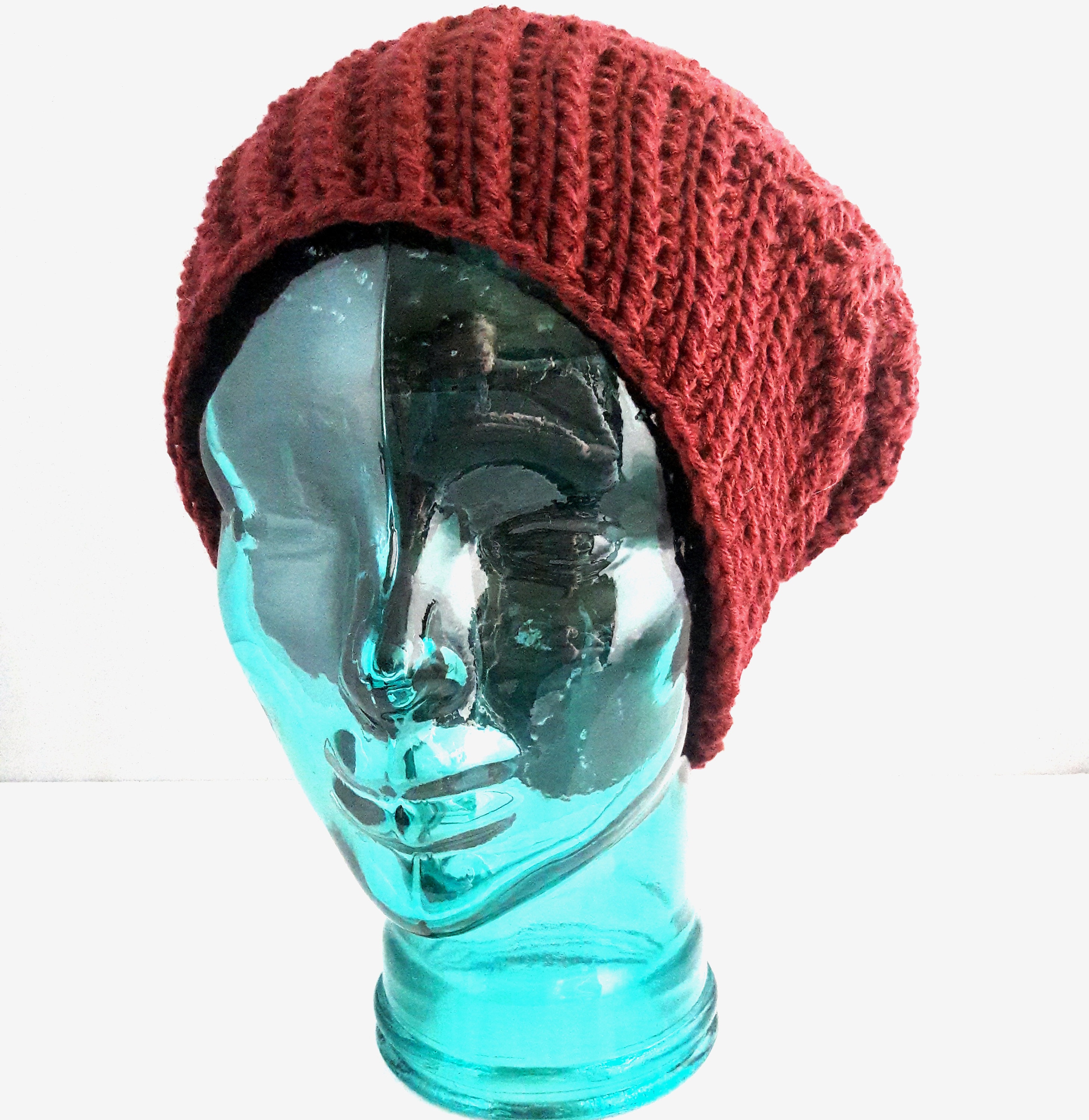 Women's Winter Slouch Hat Deep Red Maroon Burgundy Hat Etsy