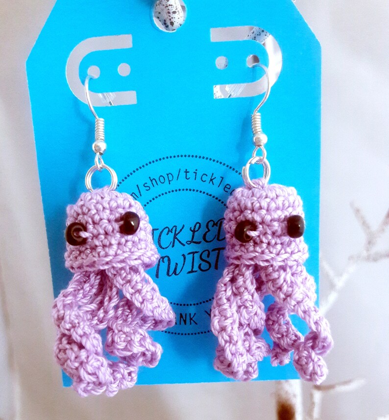 Jellyfish Earrings for Jellyfish Costume Crochet Earrings 1 X 2 Width