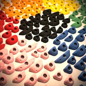 26x Bolt-On Rock Climbing Holds | Set of Foot Holds: &quot;Radial Chips&quot; by NovaHolds