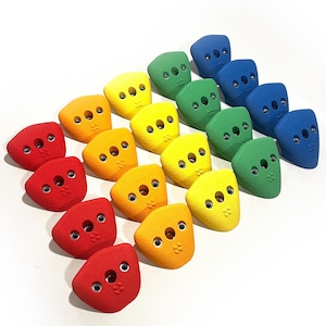 5x Bolt-On/Screw-On Rock Climbing Holds, Climbing Jugs Kids Starter Pack | &quot;Rainbow Jugs&quot; by NovaHolds