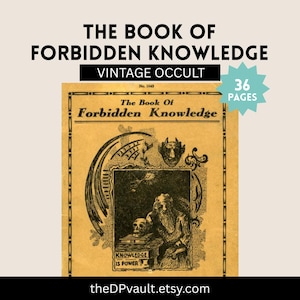 Rare Occult Book PDF, The Book of Forbidden Knowledge, Vintage Esoteric Text, Spiritual Rituals & Spells, Digital Download, Vintage Occult