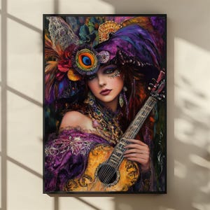 Mardi Gras Carnival Art Print: Masquerade Mask, New Orleans (Digital Download)