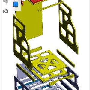 Stojak na drukarkę 3D Bambu do P1 i X1 z systemem AMS i wysuwanymi szufladami do przechowywania filamentu