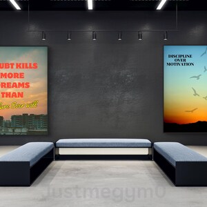 Discipline over motivation - Wall decor- fitness wall art- Workout motivation- motivational gym poster- prints